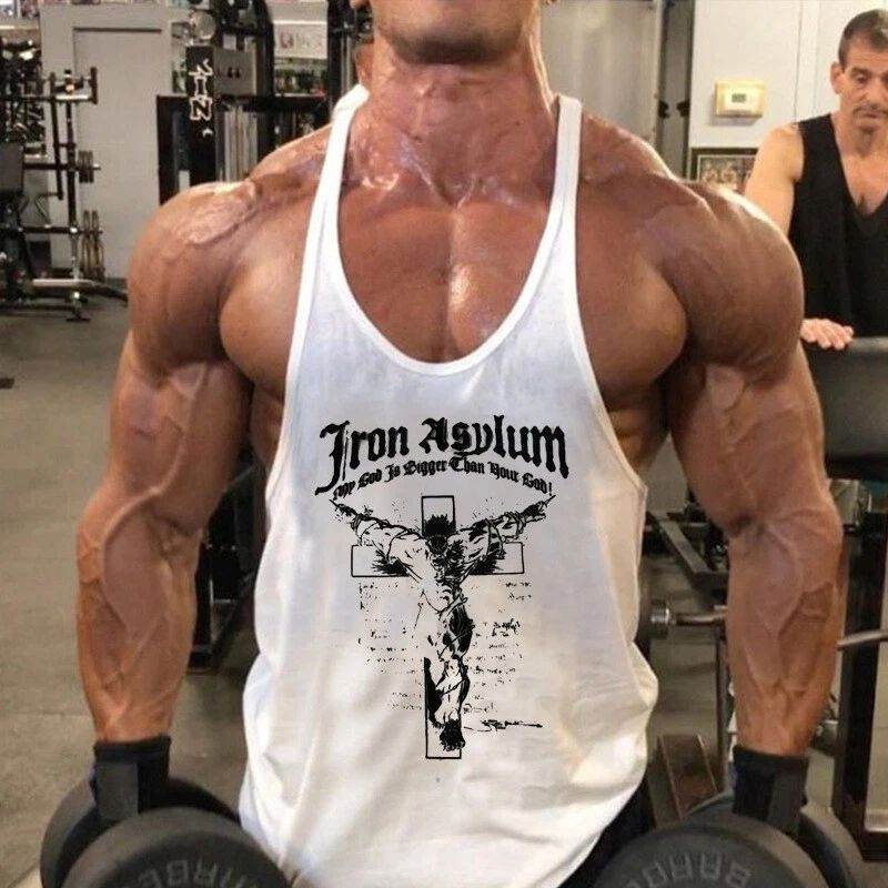 Men's Gym Muscle Shirt Tank Tops Stringers Workout Sleeveless Bodybuilding Vest Unisex T-shirt, Sweatshirt, Hoodie, Long Sleeve Tee - T-Shirt, Sweatshirt, Hoodie