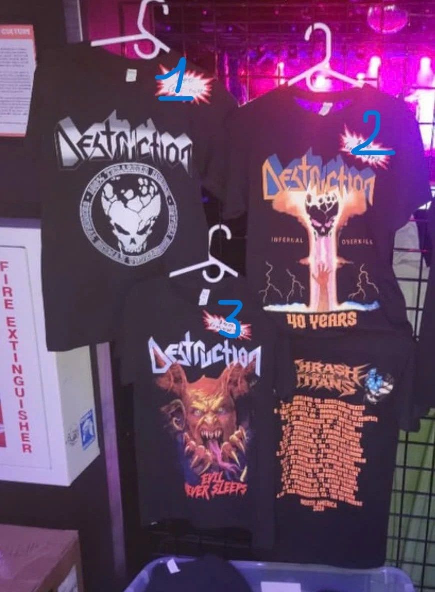 Destruction Band T-Shirt Thrash Metal 40 Years Evil Never Sleeps Black Graphic Unisex T-shirt, Sweatshirt, Hoodie, Long Sleeve Tee - T-Shirt, Sweatshirt, Hoodie
