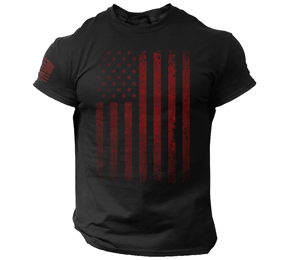 USA Vintage Flag T Shirt Red American Flag Patriotic Distressed Unisex T-shirt, Sweatshirt, Hoodie, Long Sleeve Tee - T-Shirt, Sweatshirt, Hoodie