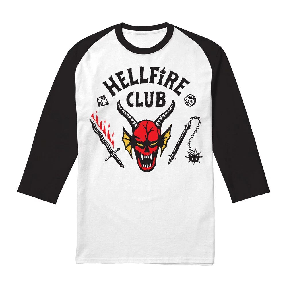 Strangers Things Hellfire Club Unisex T Shirt S-2XL, White/Black Unisex T-shirt, Sweatshirt, Hoodie, Long Sleeve Tee - T-Shirt, Sweatshirt, Hoodie