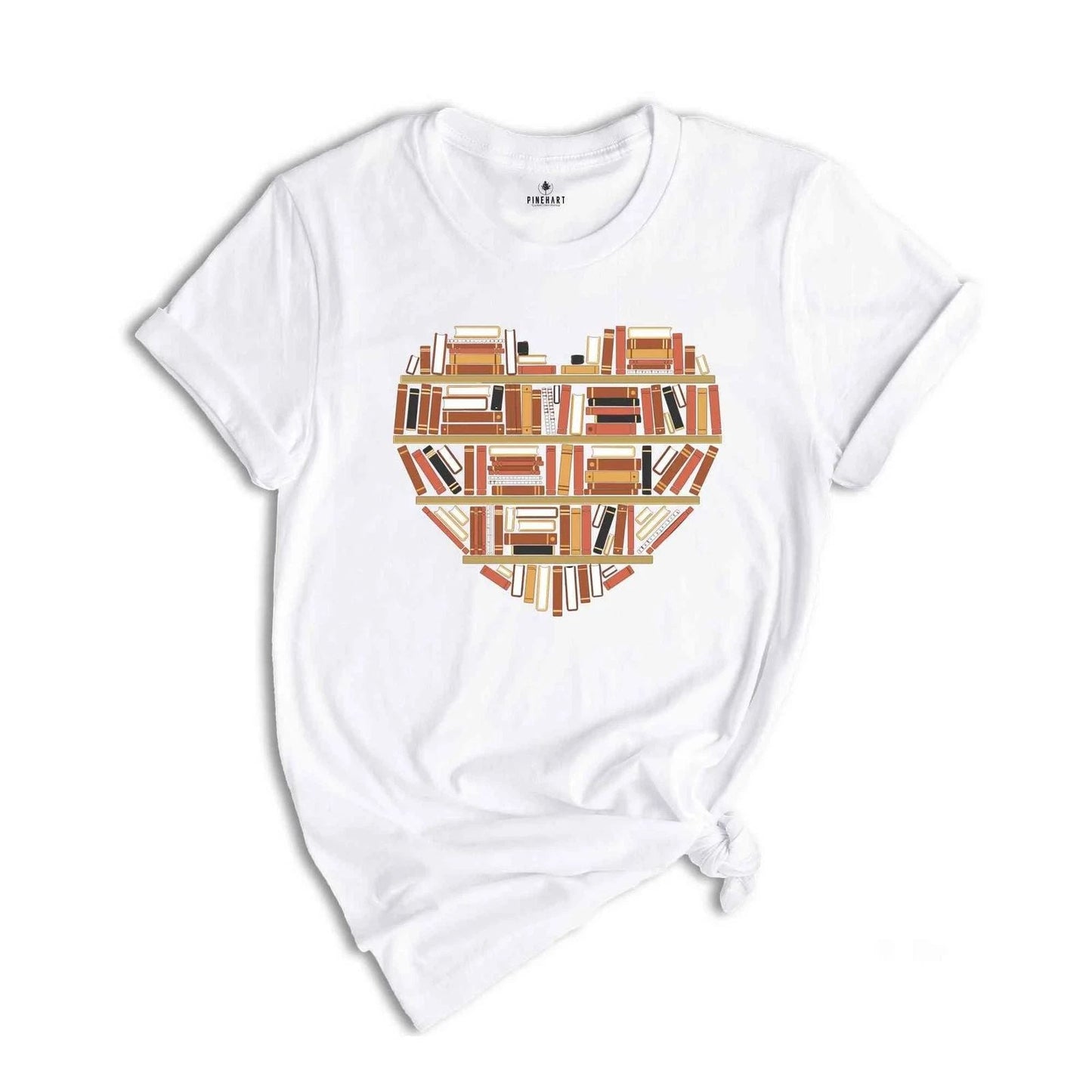 Books Heart shirts, Book Lovers Shirt, Gift For Bookworms, Cute Teachers Shirt, Unisex T-shirt, Sweatshirt, Hoodie, Long Sleeve Tee - T-Shirt, Sweatshirt, Hoodie
