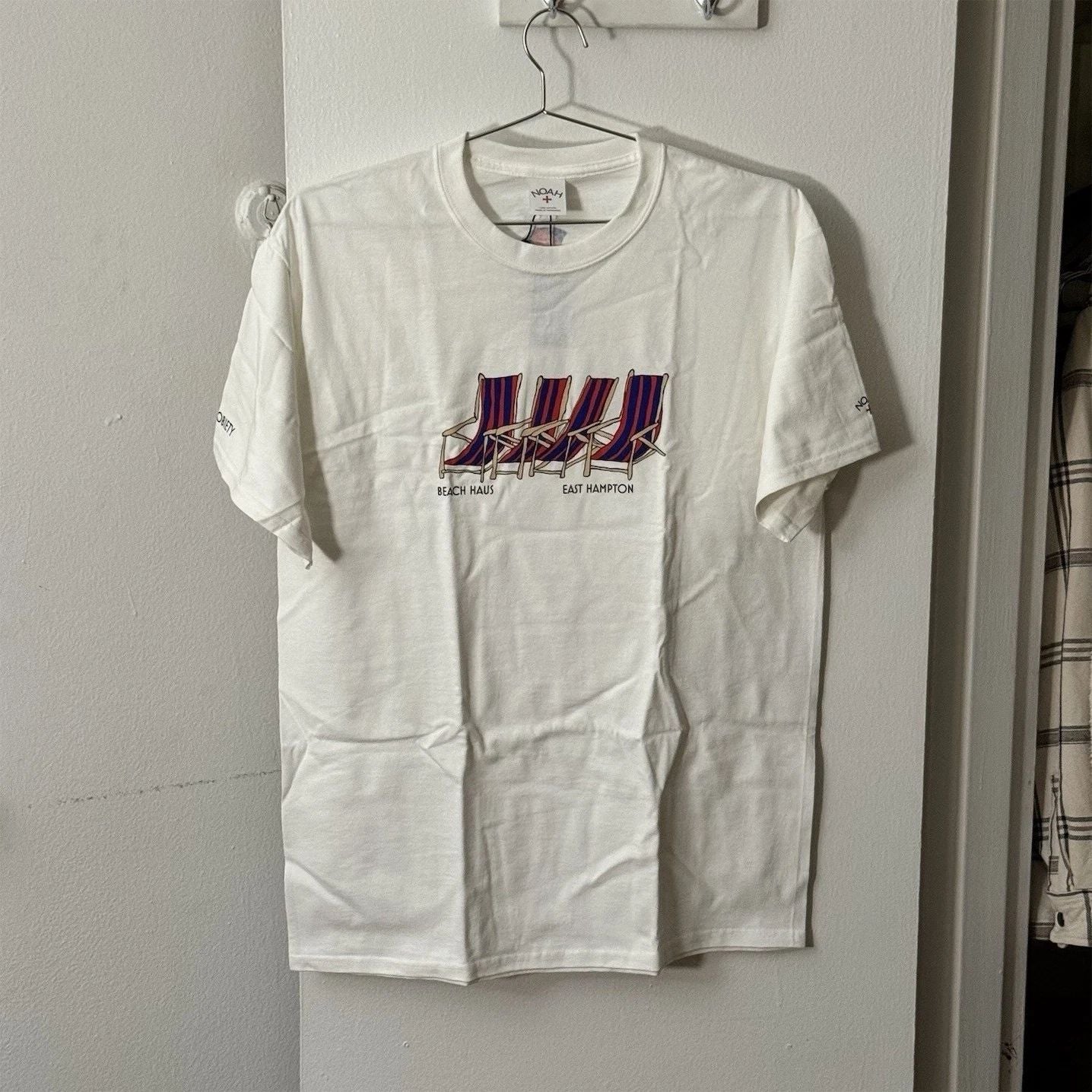 NOAH x Highsnobiety Beach Haus East Hampton White Graphic Cotton Men's T-Shirt M Unisex T-shirt, Sweatshirt, Hoodie, Long Sleeve Tee - T-Shirt, Sweatshirt, Hoodie