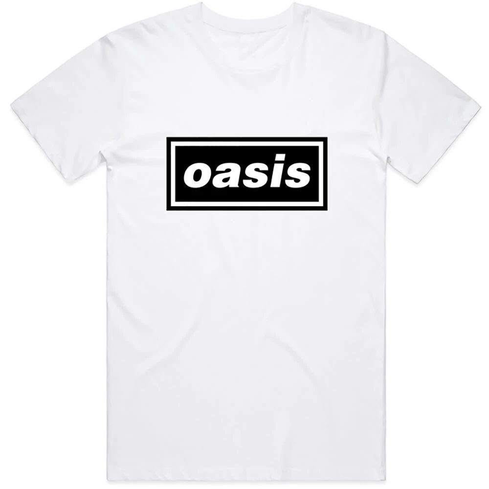 Oasis T-Shirt Logo Noel Liam Gallagher Official Band New White Unisex T-shirt, Sweatshirt, Hoodie, Long Sleeve Tee - T-Shirt, Sweatshirt, Hoodie