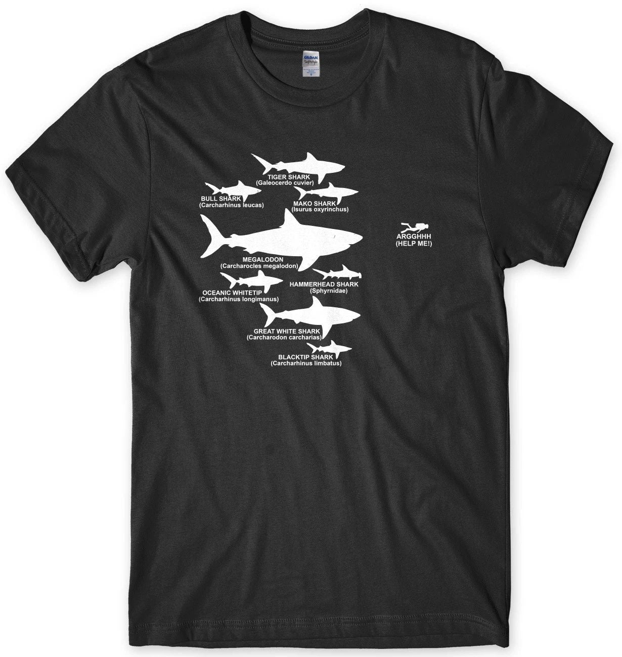 Shark Hierarchy Diver Diving Funny Mens Unisex T-Shirt Unisex T-shirt, Sweatshirt, Hoodie, Long Sleeve Tee - T-Shirt, Sweatshirt, Hoodie