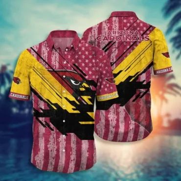 Arizona Cardinals Patriotic Rush Hawaiian Shirt Unisex T-shirt, Sweatshirt, Hoodie, Long Sleeve Tee - T-Shirt, Sweatshirt, Hoodie