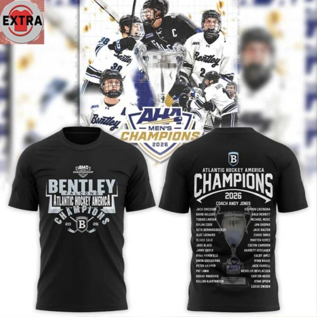 Bentley Falcons Atlantic Hockey America Champions 2026 All Players Hoodie T-Shirt Unisex T-shirt, Sweatshirt, Hoodie, Long Sleeve Tee - T-Shirt, Sweatshirt, Hoodie