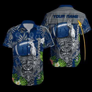 Personalized Indianapolis Colts Palm Paradise Aloha Shirt Unisex T-shirt, Sweatshirt, Hoodie, Long Sleeve Tee - T-Shirt, Sweatshirt, Hoodie