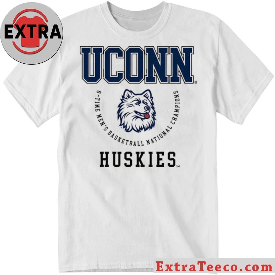 Original UCONN Huskies 6 Time Mens Basketball National Champions Banner Legacy Basketball Logo Shirt - T-Shirt, Sweatshirt, Hoodie