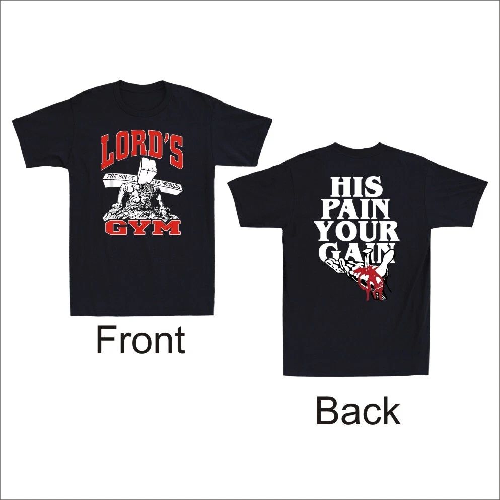 Vintage 90's Lords Jesus Christ God Gym Vintage (Front And Back) Men's T-Shirt Unisex T-shirt, Sweatshirt, Hoodie, Long Sleeve Tee - T-Shirt, Sweatshirt, Hoodie