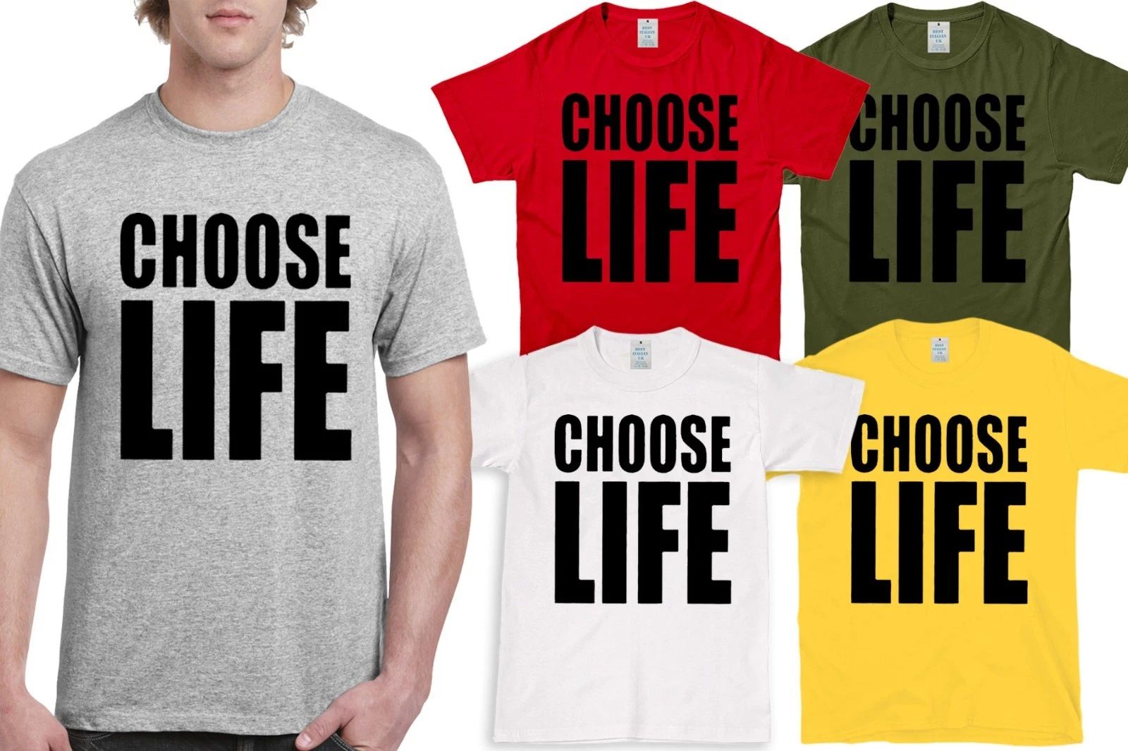 Choose Life T-Shirt Inspired By Wham! Fancy Dress T-Shirt Unisex T-shirt, Sweatshirt, Hoodie, Long Sleeve Tee - T-Shirt, Sweatshirt, Hoodie