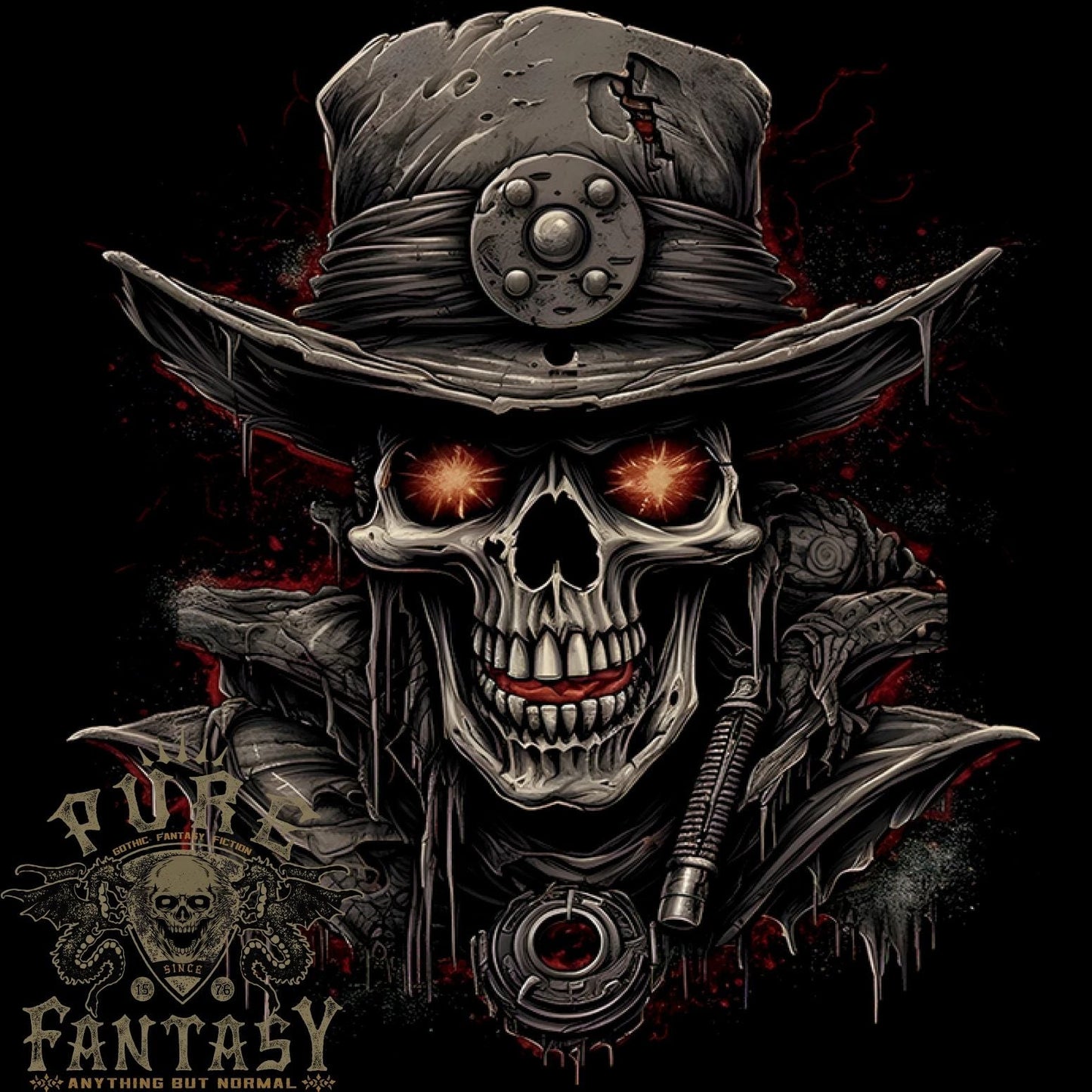 A Heavy Metal Skull Cowboy Demon Evil Mens Light Cotton T-Shirt Unisex T-shirt, Sweatshirt, Hoodie, Long Sleeve Tee - T-Shirt, Sweatshirt, Hoodie