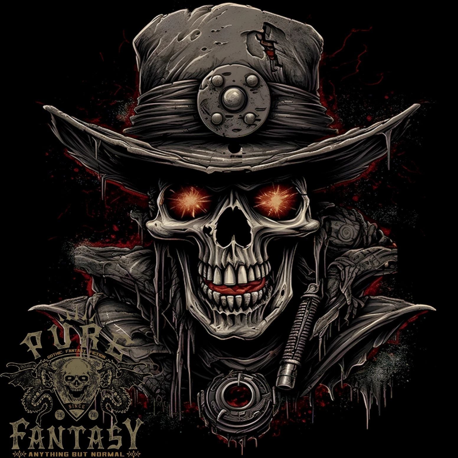 A Heavy Metal Skull Cowboy Demon Evil Mens Light Cotton T-Shirt Unisex T-shirt, Sweatshirt, Hoodie, Long Sleeve Tee - T-Shirt, Sweatshirt, Hoodie
