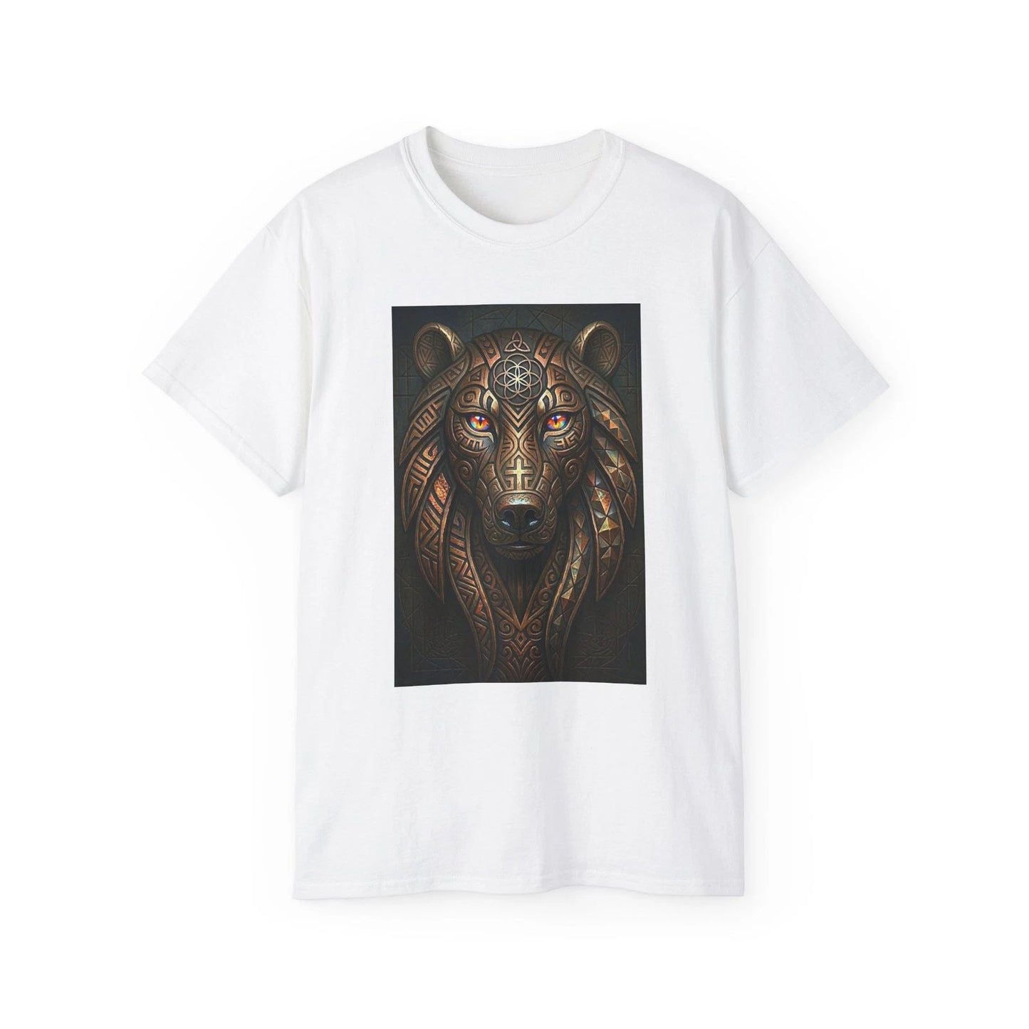 Intricate Tribal Wolf Artwork T-Shirt | Geometric Mandala Wolf Print Unisex T-shirt, Sweatshirt, Hoodie, Long Sleeve Tee - T-Shirt, Sweatshirt, Hoodie
