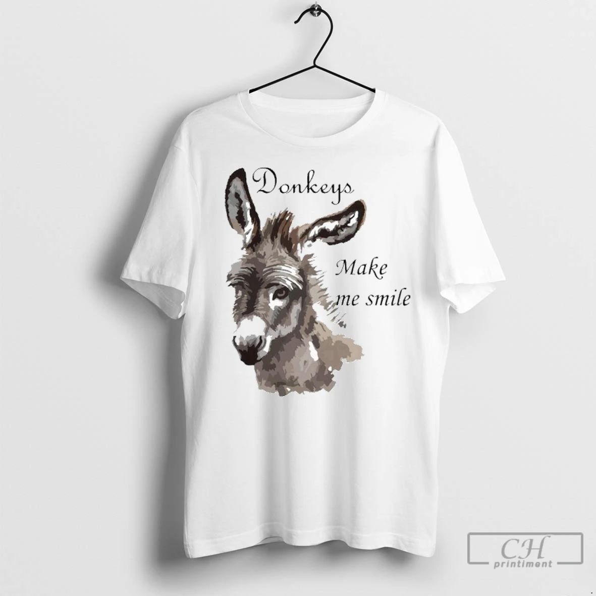 Premium Donkeys Make Me Smile Cute Miniature Donkey Mini Donkey Unisex T-shirt, Sweatshirt, Hoodie, Long Sleeve Tee - T-Shirt, Sweatshirt, Hoodie