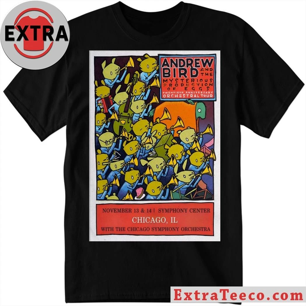 Andrew Bird Nov 13-14 2026 Chicago IL Poster Shirt Unisex T-shirt, Sweatshirt, Hoodie, Long Sleeve Tee - T-Shirt, Sweatshirt, Hoodie