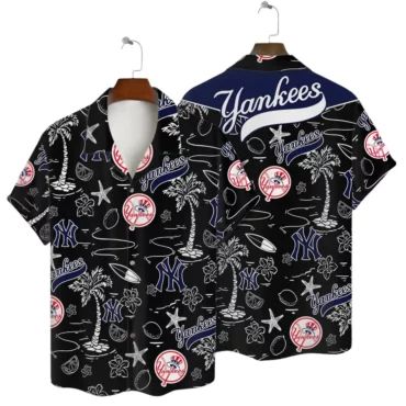 New York Yankees Tropical Adventure Hawaiian Shirt Unisex T-shirt, Sweatshirt, Hoodie, Long Sleeve Tee - T-Shirt, Sweatshirt, Hoodie