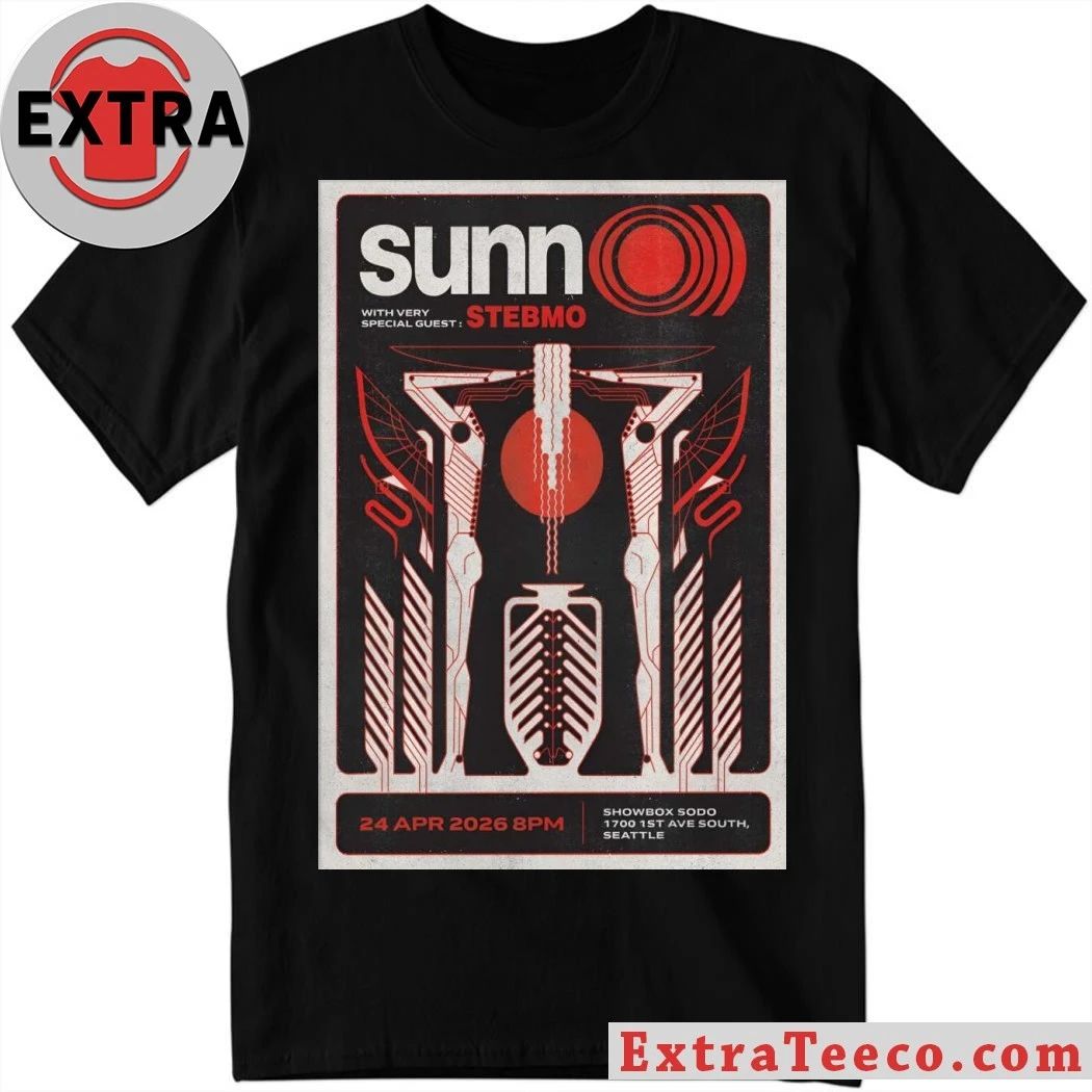 SUNN O))) 4 24 2026 Seattle WA Poster Shirt Unisex T-shirt, Sweatshirt, Hoodie, Long Sleeve Tee - T-Shirt, Sweatshirt, Hoodie