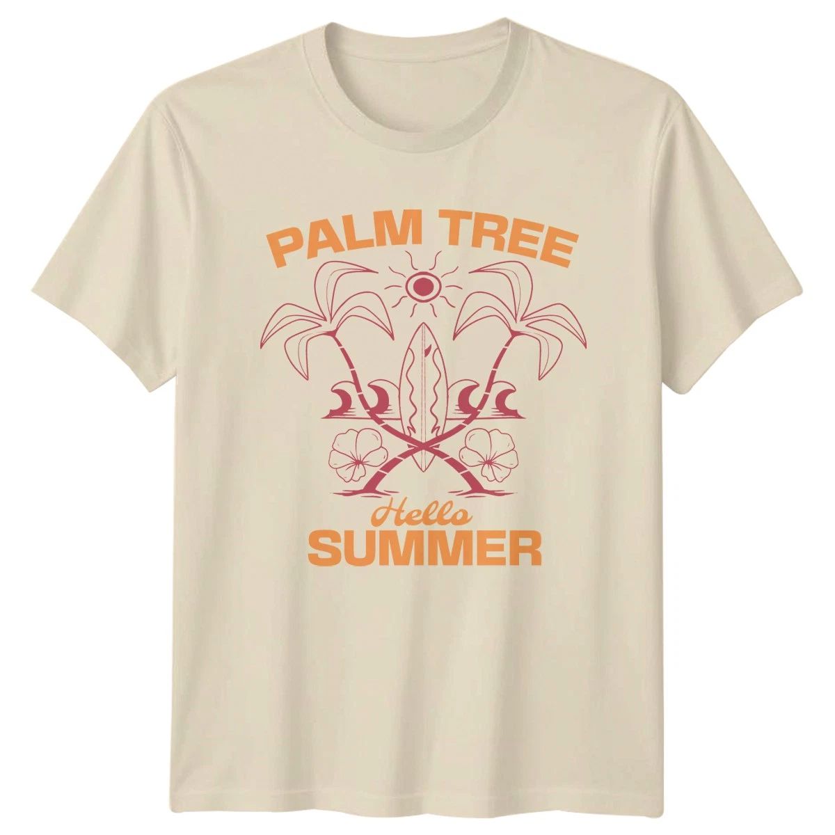 Palm Tree Hello Summer T-Shirt Tropical Beach Summer Gift For Him And Her Unisex T-shirt, Sweatshirt, Hoodie, Long Sleeve Tee - T-Shirt, Sweatshirt, Hoodie