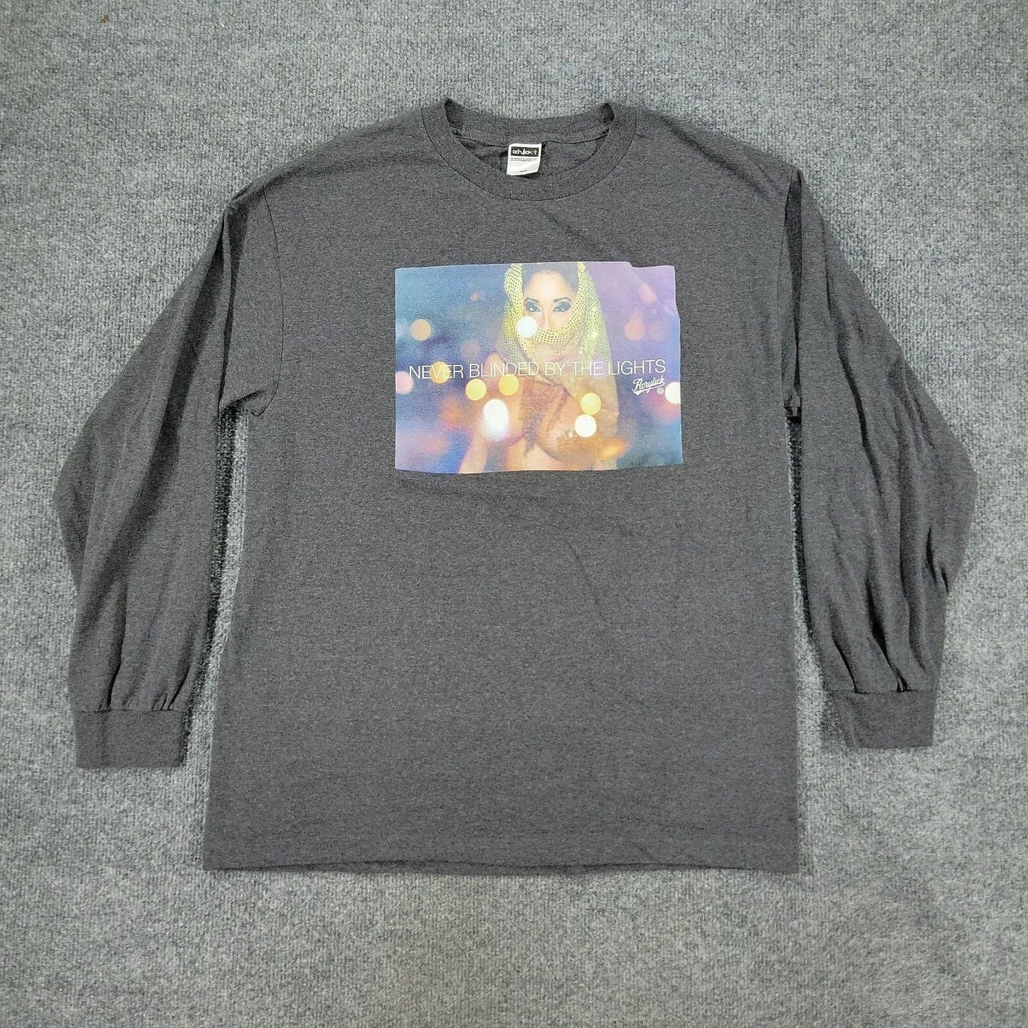 Acrylick Shirt Men's Large Gray Logo Graphic Tee Crew Neck Long Sleeve Adult L Unisex T-shirt, Sweatshirt, Hoodie, Long Sleeve Tee - T-Shirt, Sweatshirt, Hoodie