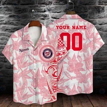 Personalized Washington Nationals Beachfront Breeze Hawaiian Shirt Unisex T-shirt, Sweatshirt, Hoodie, Long Sleeve Tee - T-Shirt, Sweatshirt, Hoodie