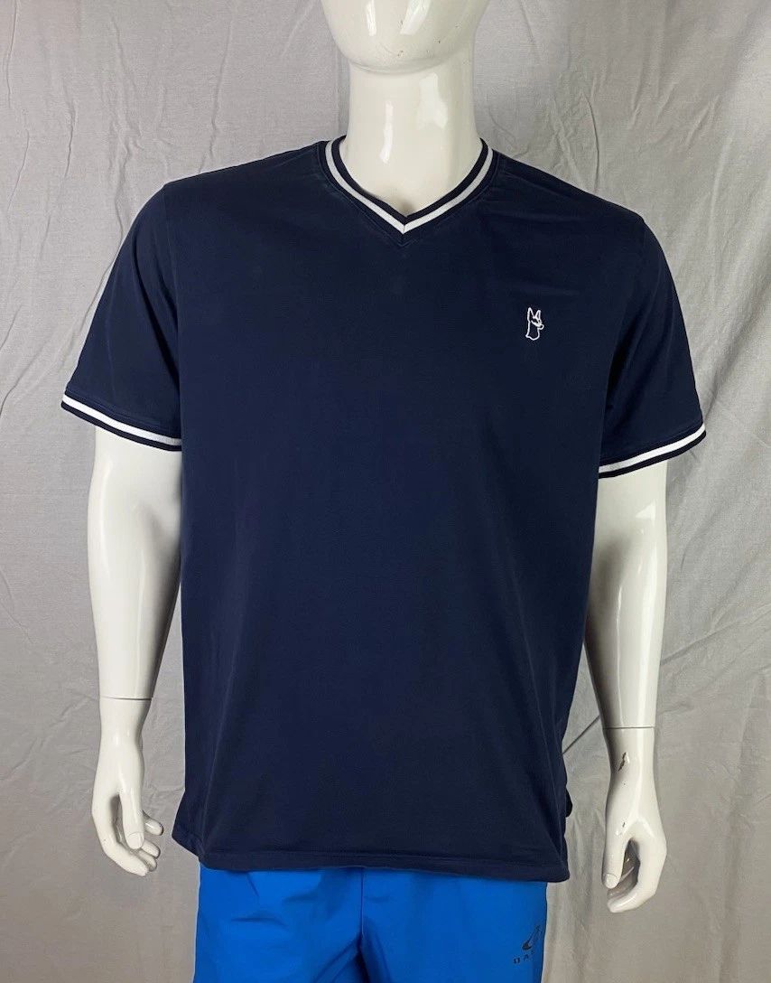 Makobi Blue V-Neck Ringer T Shirt, A Grade, Men's Size XL Unisex T-shirt, Sweatshirt, Hoodie, Long Sleeve Tee - T-Shirt, Sweatshirt, Hoodie