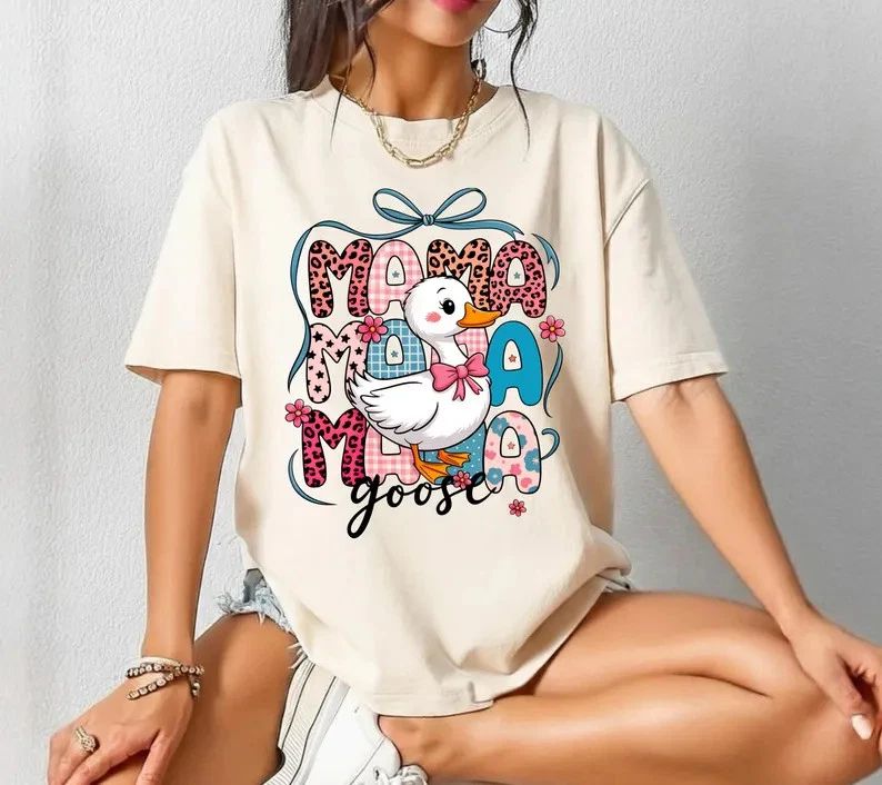 Cute Mama Goose Design Comfort Tee Unisex T-shirt, Sweatshirt, Hoodie, Long Sleeve Tee - T-Shirt, Sweatshirt, Hoodie