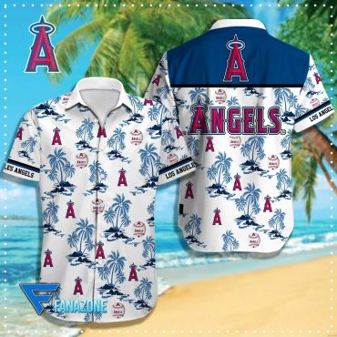 Los Angeles Angels Tropical Paradise Hawaiian Shirt Unisex T-shirt, Sweatshirt, Hoodie, Long Sleeve Tee - T-Shirt, Sweatshirt, Hoodie