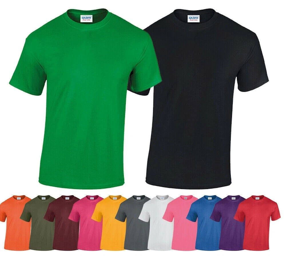 Heavy Cotton Plain Short Sleeve Casual Top Short Sleeve T-Shirt Top Gildan Mens Unisex T-shirt, Sweatshirt, Hoodie, Long Sleeve Tee - T-Shirt, Sweatshirt, Hoodie