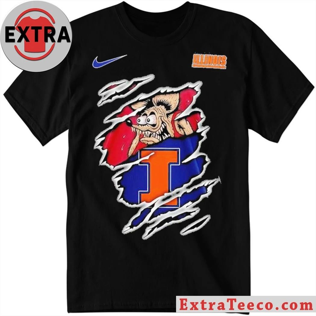 Illinois Fighting Illini NCAA Varsity Savage Logo T-Shirt Unisex T-shirt, Sweatshirt, Hoodie, Long Sleeve Tee - T-Shirt, Sweatshirt, Hoodie
