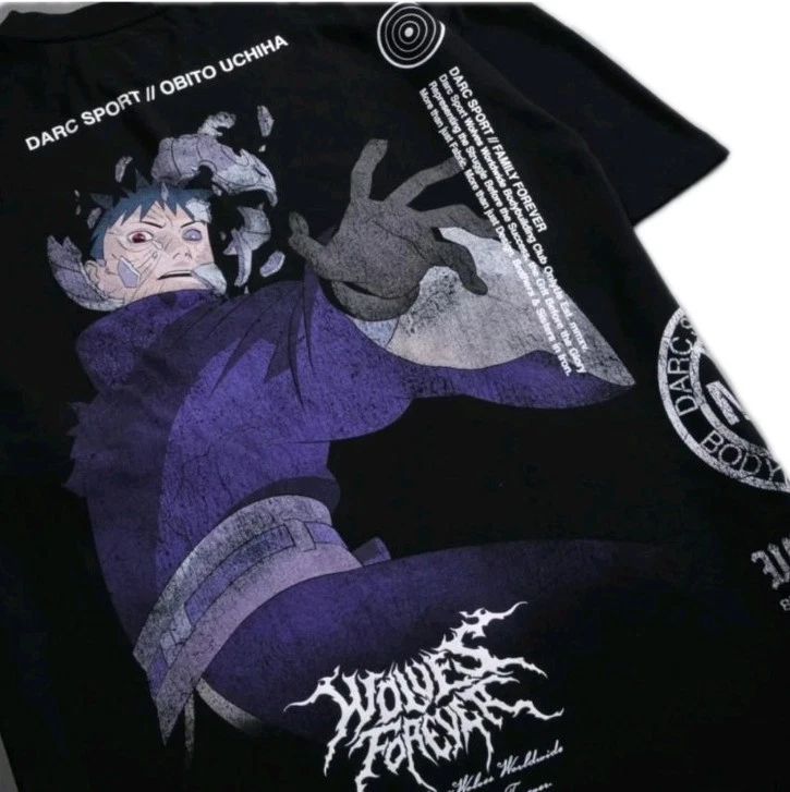 Darc Sport Obito Uchiha Side By Side Premium Tee Black Mens LG OS Unisex T-shirt, Sweatshirt, Hoodie, Long Sleeve Tee - T-Shirt, Sweatshirt, Hoodie