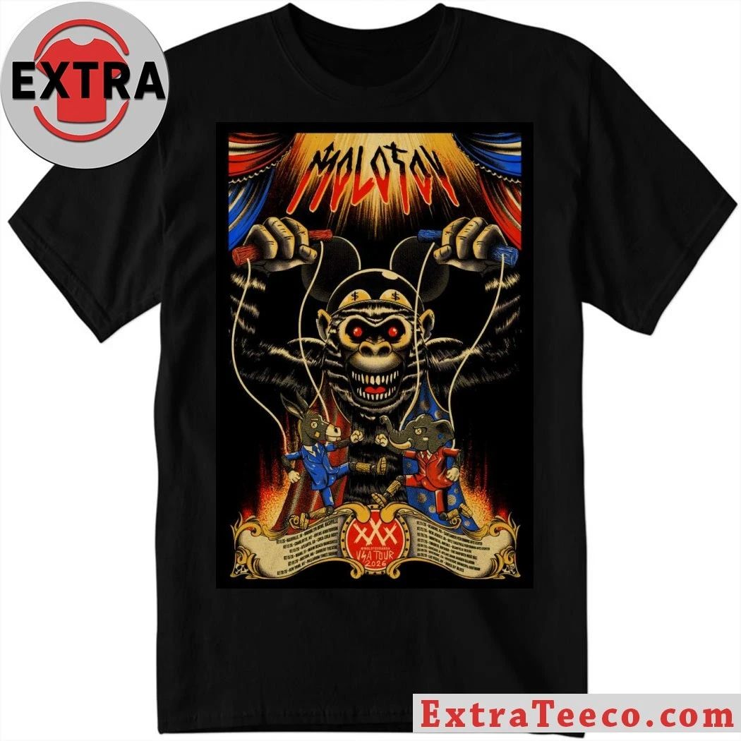 Original Molotov USA 2026 Tour Poster Shirt Unisex T-shirt, Sweatshirt, Hoodie, Long Sleeve Tee - T-Shirt, Sweatshirt, Hoodie