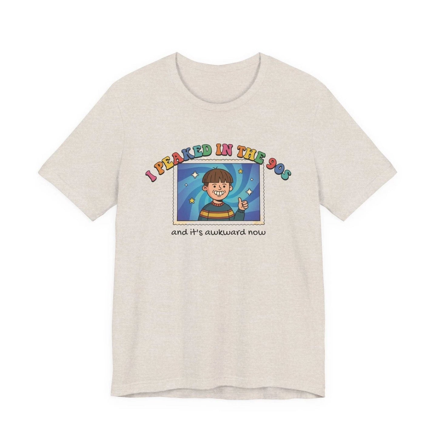 I Peaked in the 90s T-Shirt | Retro Kid Cartoon Tee Unisex T-shirt, Sweatshirt, Hoodie, Long Sleeve Tee - T-Shirt, Sweatshirt, Hoodie