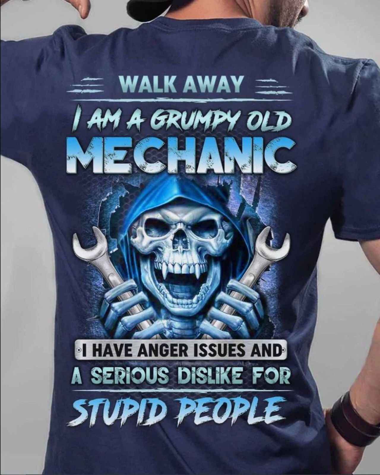 Walk Away I Am A Grumpy Old Mechanic T-shirt, Fathers Day Gift, Handyman Tee Unisex T-shirt, Sweatshirt, Hoodie, Long Sleeve Tee - T-Shirt, Sweatshirt, Hoodie