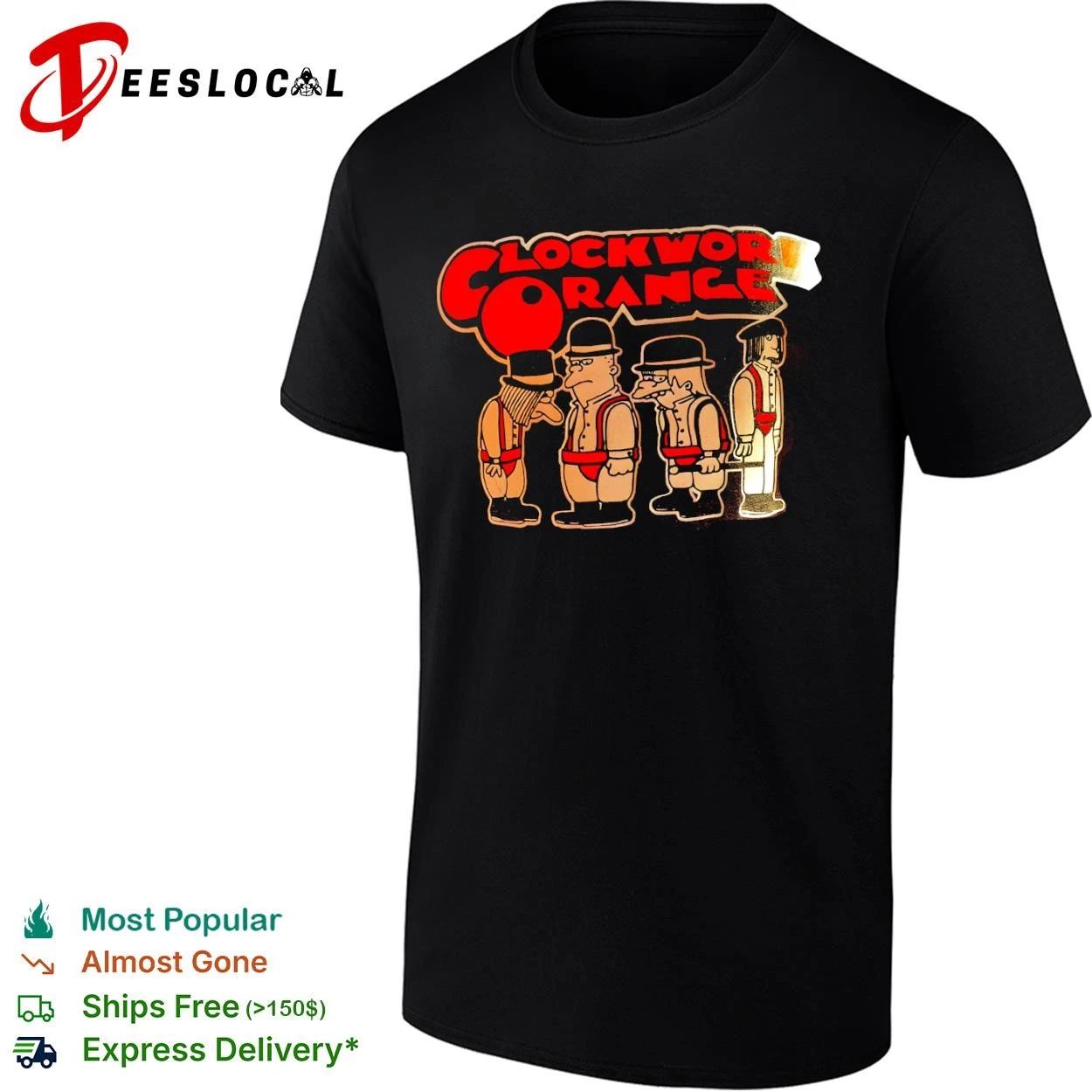 Clockwork Orange The Simpsons Characters T-shirt Unisex T-shirt, Sweatshirt, Hoodie, Long Sleeve Tee - T-Shirt, Sweatshirt, Hoodie