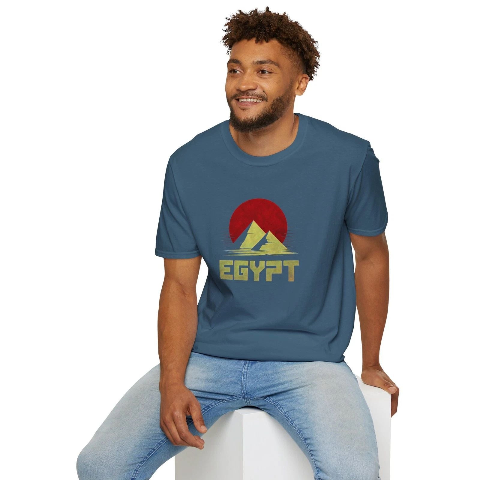 EGYPT - PYRAMIDS DESERT SUNSET - Modern Urban Street wear Graphic Tee Unisex T-shirt, Sweatshirt, Hoodie, Long Sleeve Tee - T-Shirt, Sweatshirt, Hoodie