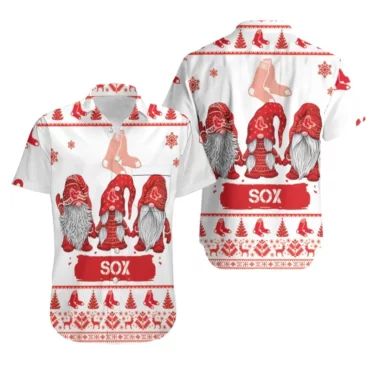 Boston Red Sox Christmas Gnomes Festive Hawaiian Shirt Unisex T-shirt, Sweatshirt, Hoodie, Long Sleeve Tee - T-Shirt, Sweatshirt, Hoodie
