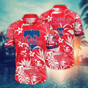 Philadelphia Phillies Monstera Breeze Hawaiian Shirt Unisex T-shirt, Sweatshirt, Hoodie, Long Sleeve Tee - T-Shirt, Sweatshirt, Hoodie