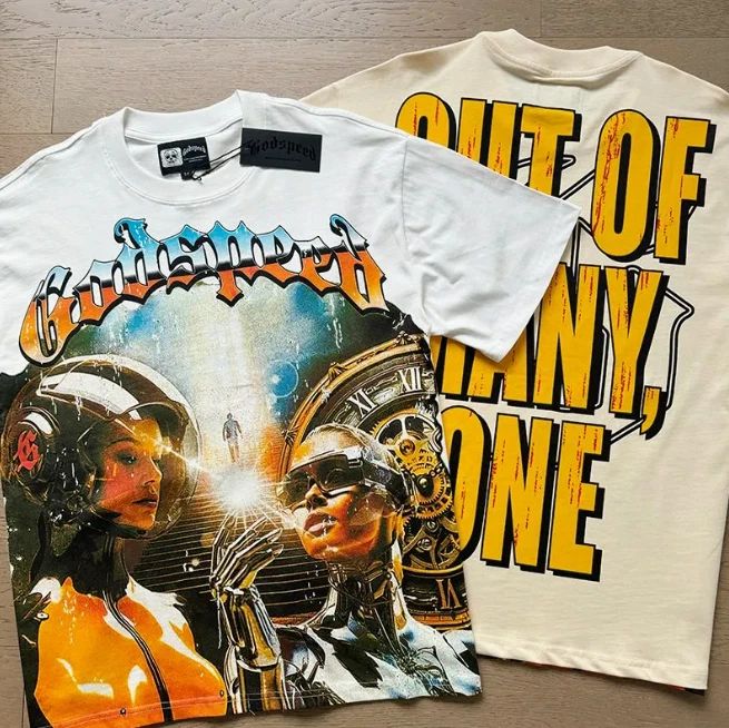 HOT ITEM! Ghosted Godspeed Graphic Tee In White And Apricot All Size Unisex T-shirt, Sweatshirt, Hoodie, Long Sleeve Tee - T-Shirt, Sweatshirt, Hoodie