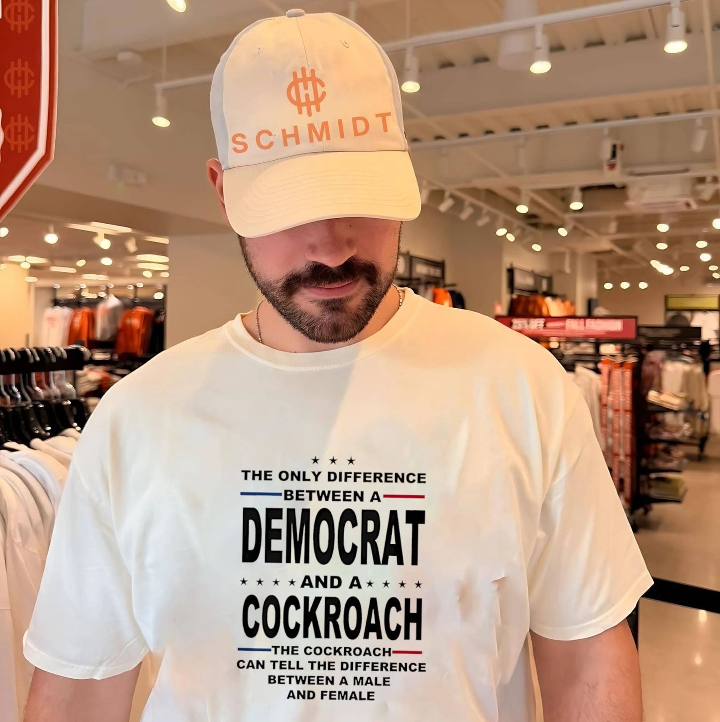 The only difference between a democrat and a cockroach the cockroach can tell the difference between a male and female shirt - T-Shirt, Sweatshirt, Hoodie
