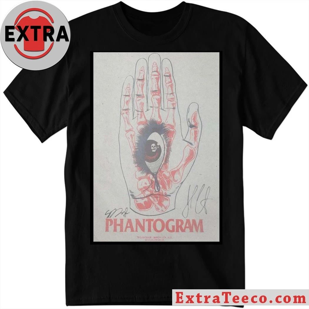 Original Mar 13 2026 PHANTOGRAM Signed Poster West Hollywood CA Shirt Unisex T-shirt, Sweatshirt, Hoodie, Long Sleeve Tee - T-Shirt, Sweatshirt, Hoodie