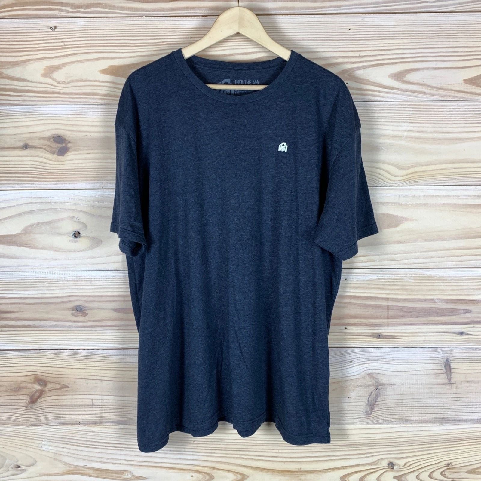 INTO THE AM Shirt Mens 2XL Navy Blue Crewneck Tee Basic Logo Short Sleeve Unisex T-shirt, Sweatshirt, Hoodie, Long Sleeve Tee - T-Shirt, Sweatshirt, Hoodie