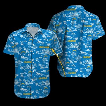 Los Angeles Chargers Island Vibes Hawaiian Shirt Unisex T-shirt, Sweatshirt, Hoodie, Long Sleeve Tee - T-Shirt, Sweatshirt, Hoodie
