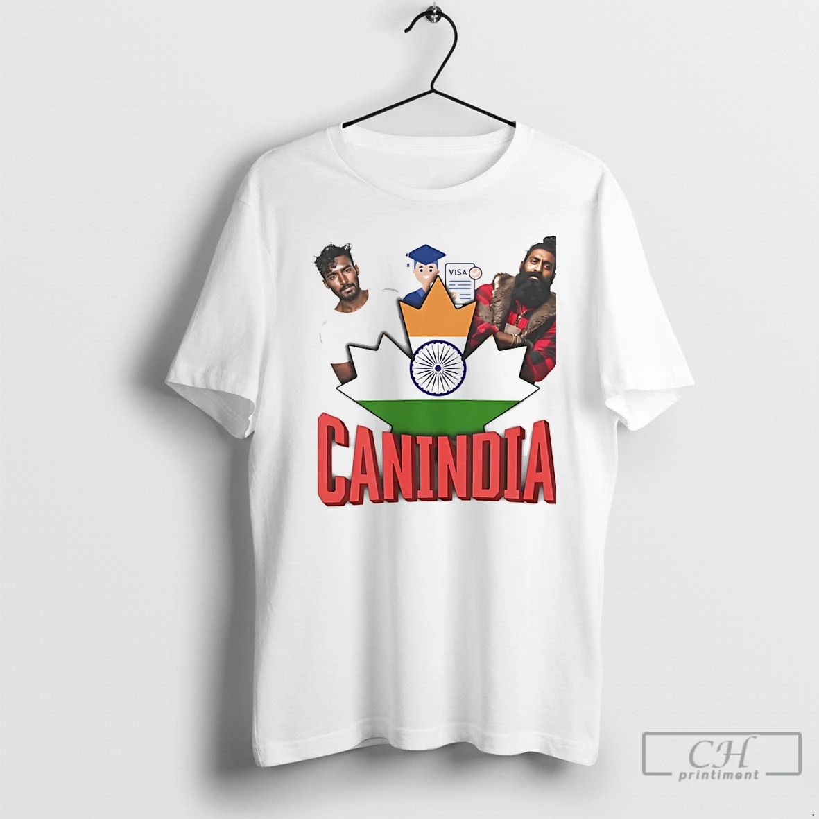 Premium Canindia Visa India Flag Christmas T Shirts Unisex T-shirt, Sweatshirt, Hoodie, Long Sleeve Tee - T-Shirt, Sweatshirt, Hoodie