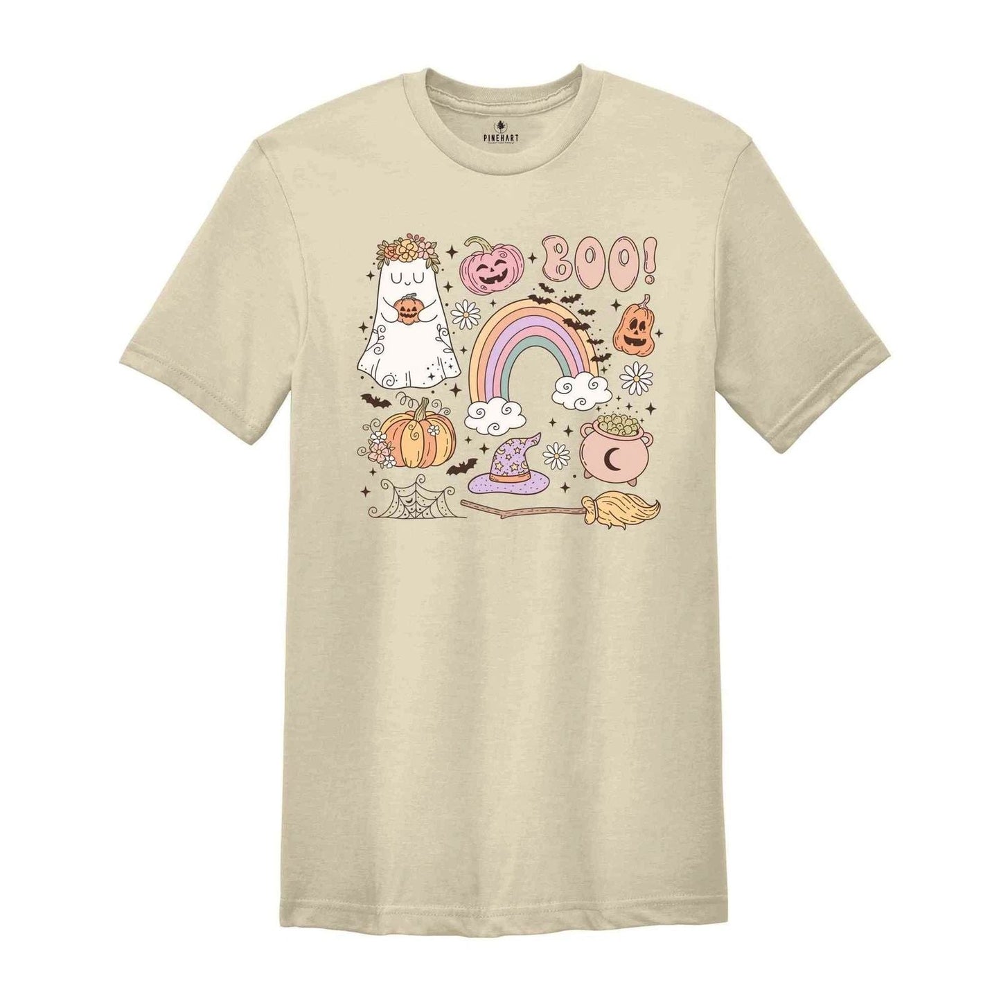 Halloween Boo Shirt, Retro Halloween Shirt, Cute Halloween Shirt, Pumpkin Shirt, Unisex T-shirt, Sweatshirt, Hoodie, Long Sleeve Tee - T-Shirt, Sweatshirt, Hoodie