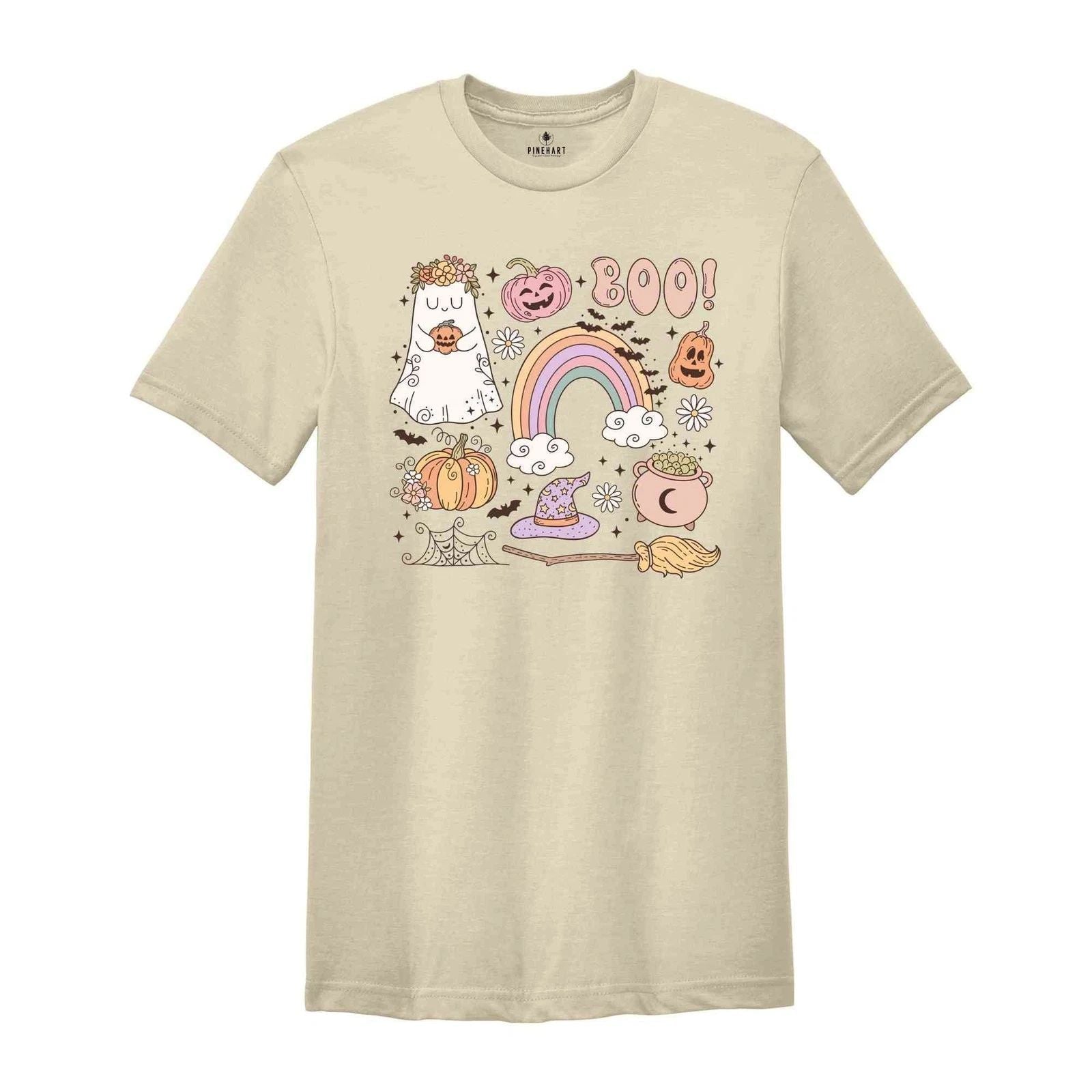 Halloween Boo Shirt, Retro Halloween Shirt, Cute Halloween Shirt, Pumpkin Shirt, Unisex T-shirt, Sweatshirt, Hoodie, Long Sleeve Tee - T-Shirt, Sweatshirt, Hoodie