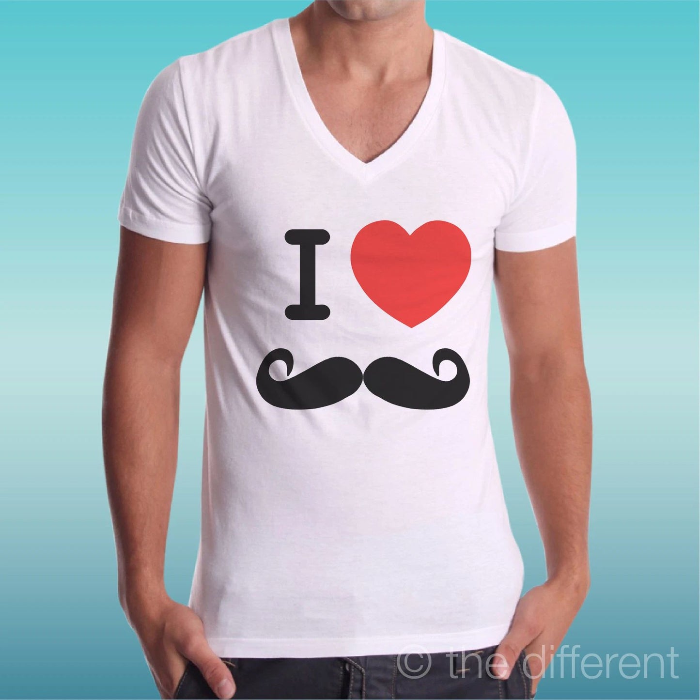 T-shirt Man V Neck " I Love Mustaches Hook " Gift Idea Road To Happiness Unisex T-shirt, Sweatshirt, Hoodie, Long Sleeve Tee - T-Shirt, Sweatshirt, Hoodie