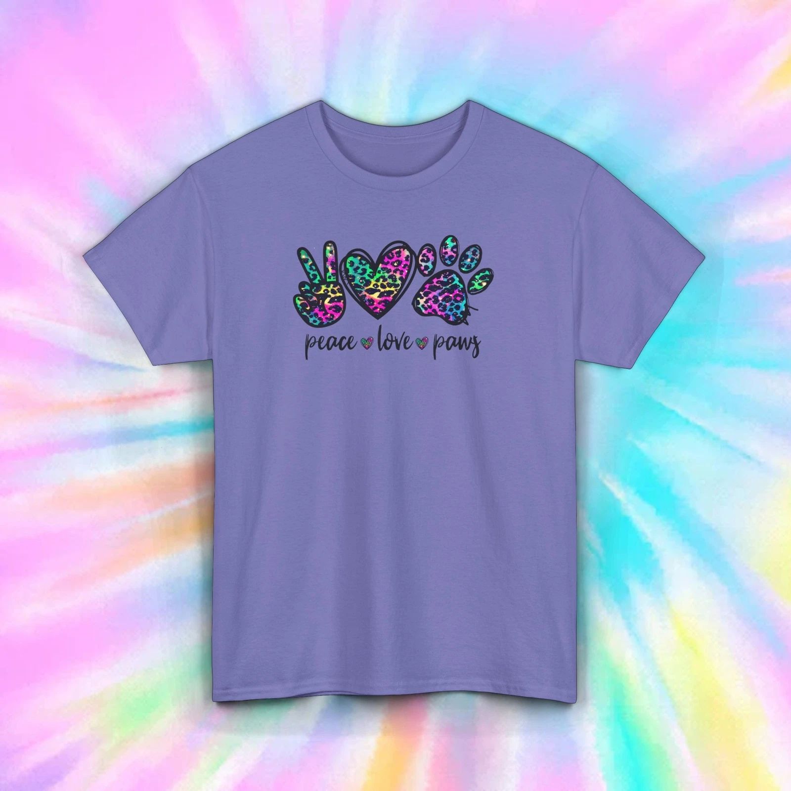 Peace Love Paws T-Shirt | Animal Lover Pet Graphic Tee S-5XL Unisex T-shirt, Sweatshirt, Hoodie, Long Sleeve Tee - T-Shirt, Sweatshirt, Hoodie