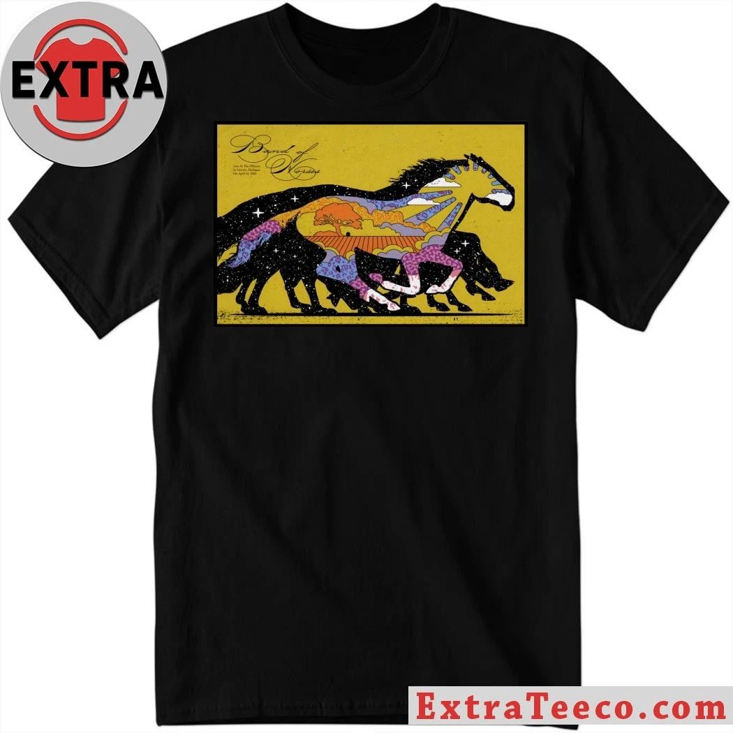 Band Of Horses Apr 22 2026 The Fillmore Detroit Show Poster T-Shirt Unisex T-shirt, Sweatshirt, Hoodie, Long Sleeve Tee - T-Shirt, Sweatshirt, Hoodie