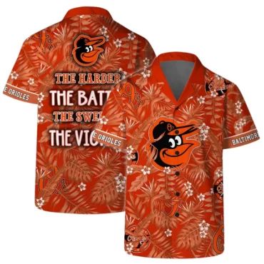 Baltimore Orioles Victory Tropics Hawaiian Shirt Unisex T-shirt, Sweatshirt, Hoodie, Long Sleeve Tee - T-Shirt, Sweatshirt, Hoodie