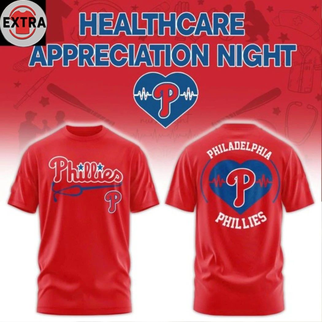 Philadelphia Phillies Healthcare Appreciation Night 2026 Celebrate Logo Two Sided T-shirt Unisex T-shirt, Sweatshirt, Hoodie, Long Sleeve Tee - T-Shirt, Sweatshirt, Hoodie